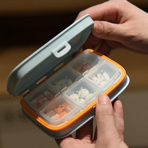Travel Pill Box Holder Weekly Medicine Storage Organizer Container Drug Tablet Dispenser Independent Lattice Plastic Pill Case