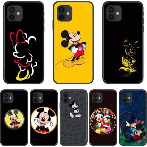 Mickey Style Phone Case cover For iphone 12 pro max 11 8 7 6 s XR PLUS X XS SE 2020 mini black cell shell