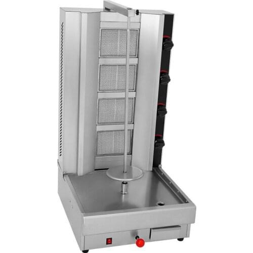 Top quality food grade Stainless steel shawarma machine doner kebab grill with 4 burner gas Vertical Broiler