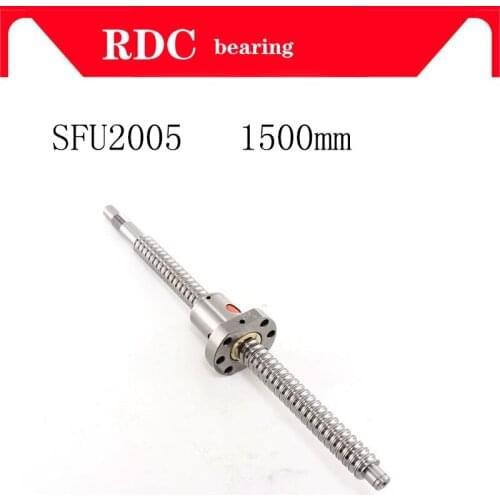 High quality 12mm 1204 Ball Screw Rolled C7 ballscrew SFU1204 1500mm with one 1204 flange single ball nut for CNC parts no ends