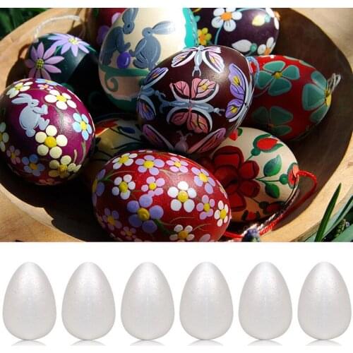 10Pcs 3/4/5/6/7cm DIY Styrofoam Easter Egg Foam Crafts for Easter Baby Shower Party Decor Styrofoam Eggs DIY handmade materials