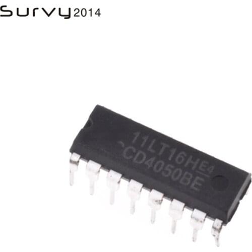 10pcs/lot CD4050BE CD4050 4050 BUFF/CONVERTER HEX DIP-16 diy electronics