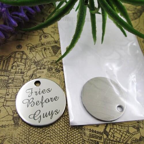 20pcs--"Fries before Guys"stainless steel charms 5 styles for choosing DIY Charms for necklace bracelets