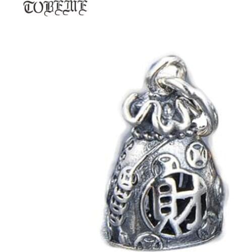100% 925 Silver Tibetan Money-bag Charm Good Luck Charm Small Pendant DIY Jewelry Bracelet-Charm