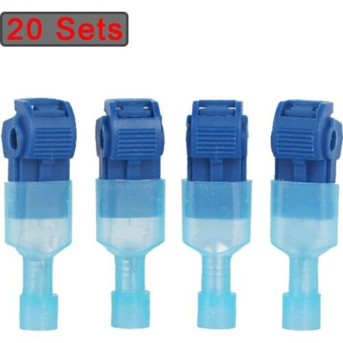 20Sets Waterproof Electrical Connector Wire Terminal Wire Quick Connector Snap Terminal Connector Lock Snap Wire Connector