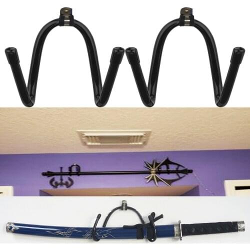 2x Samurai Sword Katana Holder Stand Bracket Rack Display Katana Wall Hanger