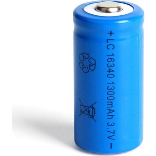 3.7V 16340 Battery 1300mAh 3.7V Li-ion Rechargeable Batteries CR123A LC16340 Battery for Laser Pen LED Flashlight Headlamp Cell