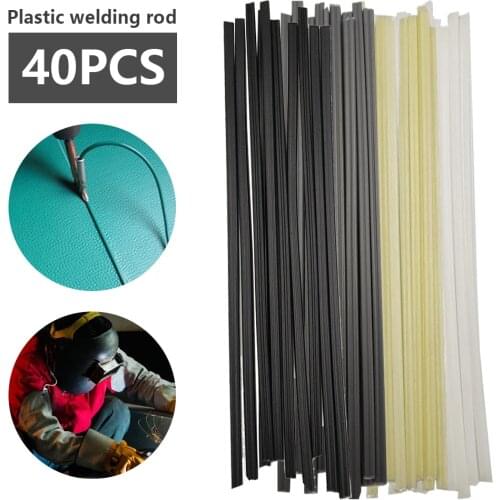 40pcs Plastic Welding Rods 200mm Length ABS/PP/PVC/PE Welding Sticks 5x2mm For Plastic Welder Auto Car Bumper Welding Tools