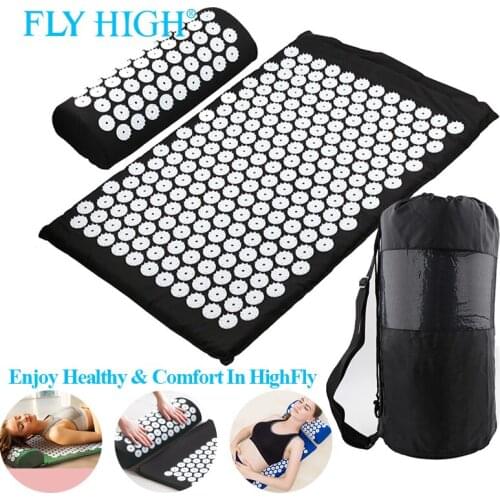Massage Acupuncture Mat Yoga Cushion Stress Relief Mat Acupuncture Massager Back Body Neck Massage Needle Acupuncture Cushion