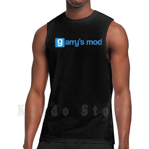 GarryS Mod Official Game Logo tank tops vest 100% Cotton Garrys Mod Garrysmod Gmod Half Life 2 Half Life Source