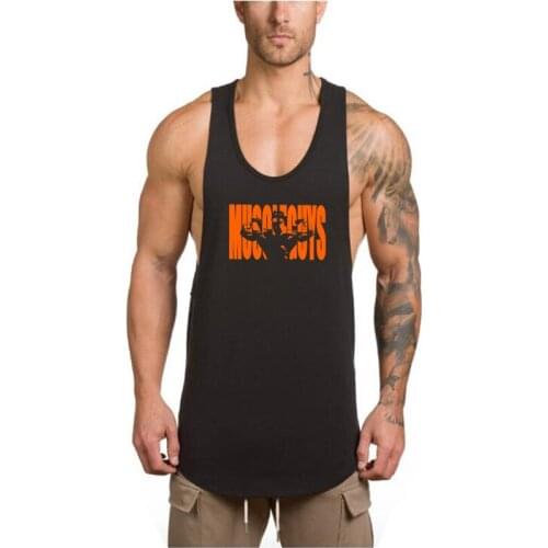 Muscleguys Brand bodybuilding clothes fitness men gyms stringer tank top men Sportwear singlets sleeveless shirt workout tanktop