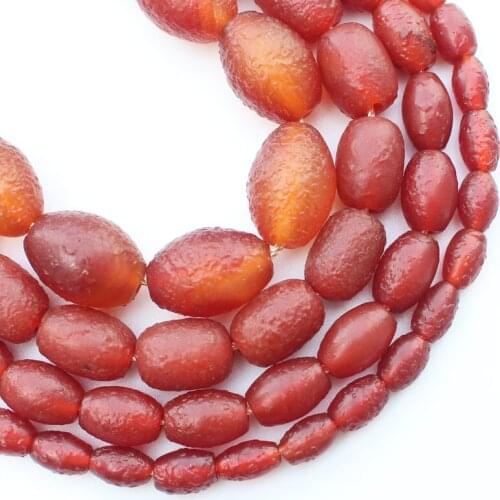 Rough surface Red Agate oval beads , 15inch per strand 6-18mm , For DIY Jewelry Making