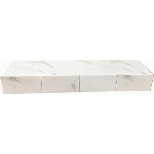 Home Furniture Carrara White Marble TV Stand High Gloss Media Entertainmen Television Unit Cabinet