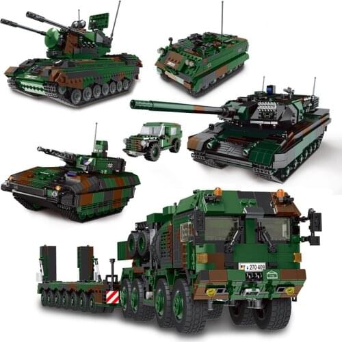 Iraq war gulf military vehicle sets model building blocks bricks tank truck army armored car Cannon America Germany ww2 figures