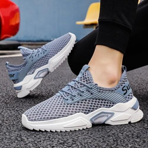 Nine o'clock Hot Sale Men Running Sneakers Summer Mesh Breathable Male Shoes Outdoor Jooging Athletic Footwear Fashion Non-slip