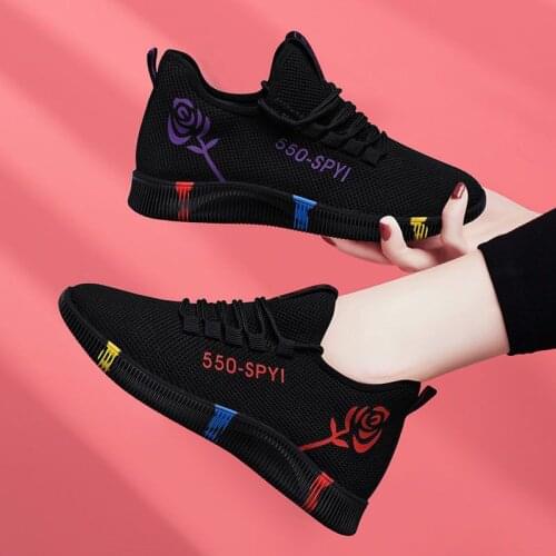Zejiaohao Autumn Women Shoes Flats Causual Ladies Sports Shoes Fashion Air Mesh Lace Up Light Breathable Female Sneakers MB-xc