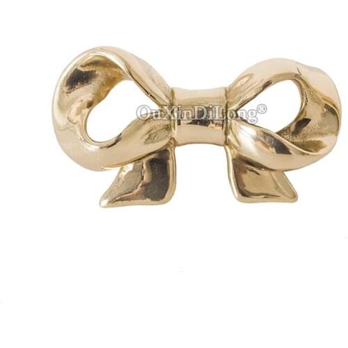 Brand New 2PCS Pure Brass Bowknot Furniture Handles Drawer Pulls Cupboard Wardrobe Kitchen Cabinet Door Handles and Knobs