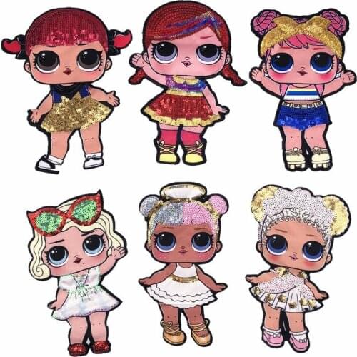 50pcs/Lot Embroidery Patches Letters Clothing Decoration Accessories Cartoon Little Girl Diy Iron Heat Transfer Applique