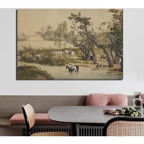 Giuseppe Castiglione Wallpaper Wall Art Canvas Painting Poster Prints Modern Painting Wall Picture For Living Room Home Decor