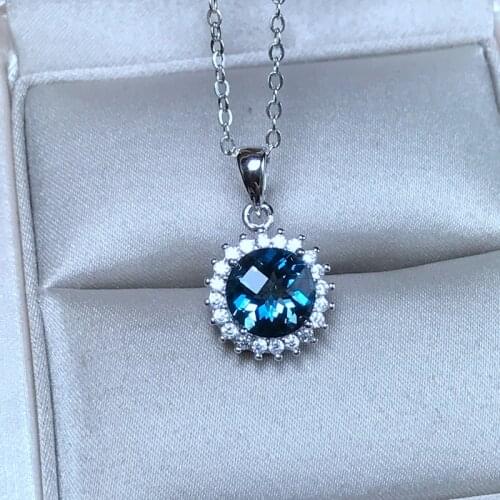 Topaz Necklace 925 silver mine area shipment new product design lady Pendant