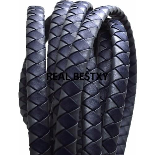 5m/lot approx:11.5*6mmFlat Wide Braided Leather Cords Ropes fit Wrap Necklace Bracelet DIY Jewelry Making Findings leather cord