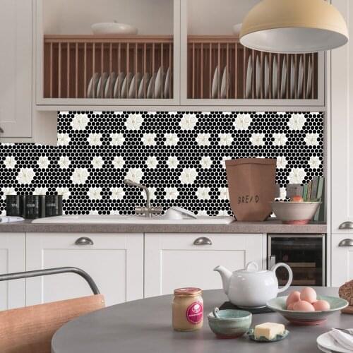 Nordic simulation Mosaic brick sticker living room bedroom wallpaper wall sticker kitchen oilproof bathroom waterproof sticker