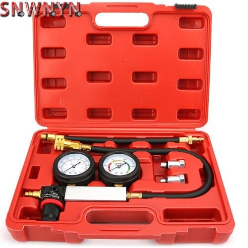 TU-21 Petrol Engine Cylinder Compression Leak Detector Tester Gauge Tool Kit Cylinder Leak Tester Compression Leakage Detector