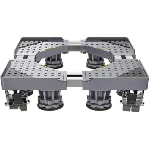 Thickened stainless steel rod laundry machine base bracket anti-skid shock pad mobile universal wheel storage rack