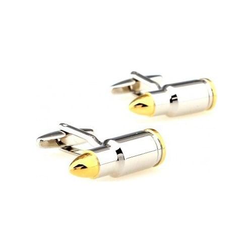 Siver Gold Bullet Cufflink Cuff Link 15 Pairs Wholesale Free Shipping