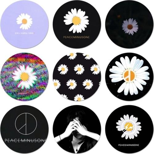 G dragon peaceminusone Icons Pins Badge Decoration Brooches Metal Badges For Clothes Backpack Decoration 58mm