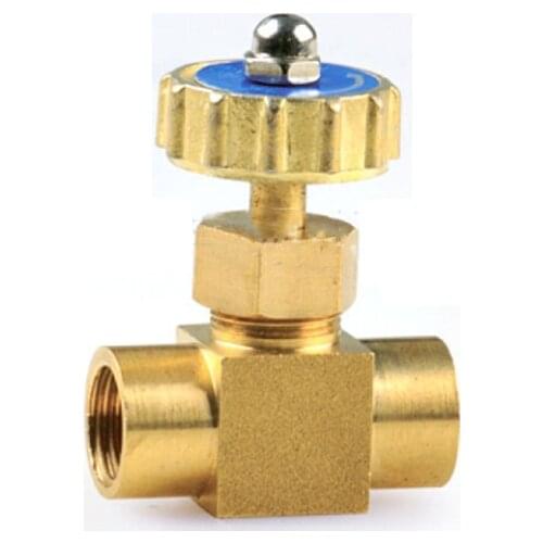 1/4" BSP Female Thread Two Way Straight Brass Needle Valve Regulating Valve For Water Oil Air