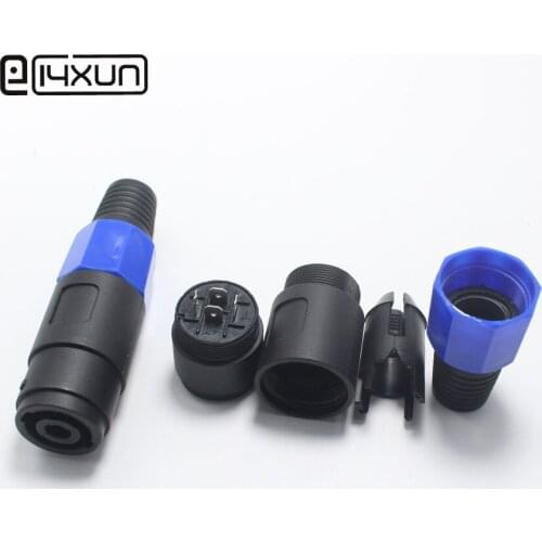 1PCS 4Pin NL4FC Speakon Connector XLR KTV Audio Female Plug Socket Locking Adapter Audio Accessories