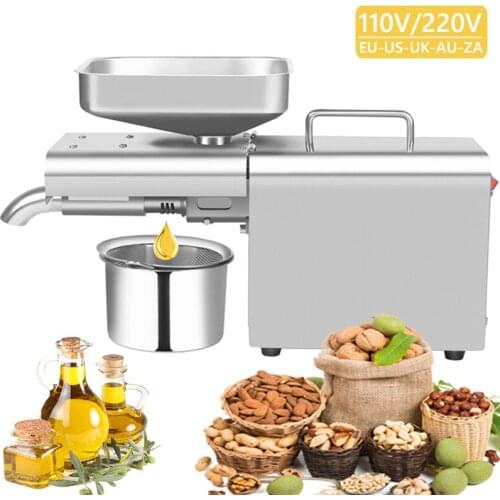 110V/220V Automatic Cold Press Oil Machine Oil Cold Press Machine Sunflower Seeds Oil Extractor Oil Press 1500W