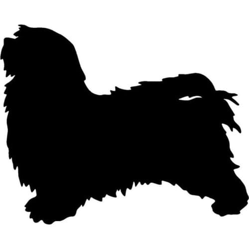 15.7*12.7CM Havanese Dog Car Stickers Personality Vinyl Decal Car Styling Bumper Decoration Black/Silver S1-0978