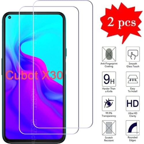 2-1Pcs 9H 2.5D For Cubot X30 Screen Protector Glass For Cubot X 30 Cover Explosion-proof Tempered Glass Protective Film