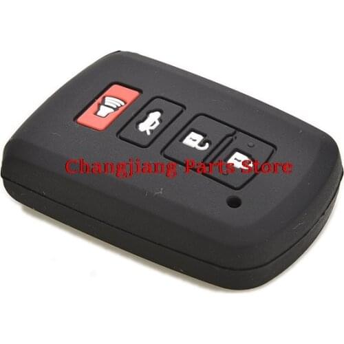 2019 New Silicone Case Cover For Toyota Camry RAV4 Avalon Remote Smart Key 4 Button black