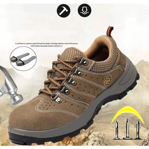 2021 Summer Men Safety Shoe Breathable Working Shoes Sneakers For Men Indestructible Steel Toe Boots Mens Shoes Plus Size 46