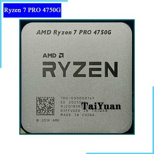 AMD Ryzen 7 PRO 4750G R7 PRO 4750G 3.6 GHz Eight-Core Sixteen-Thread 65W CPU Processor L3=8M 100-000000145 Socket AM4