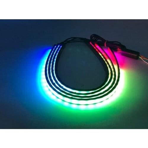 Car colorful RGB network lights breathing light daytime running light with turn signal and brake signal atmosphere light