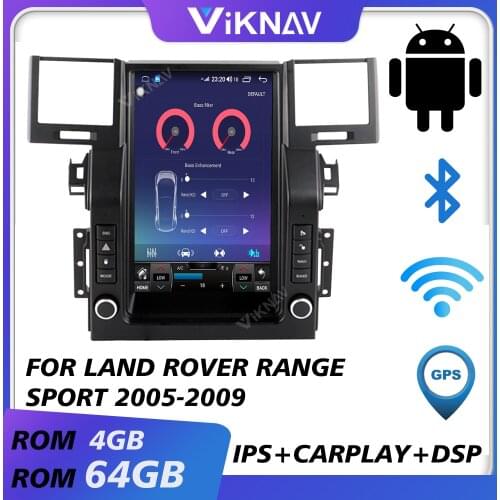 Car gps navigation multimedia video player for land rover range sport 2005-2009 android auto radio car audio tape recorder