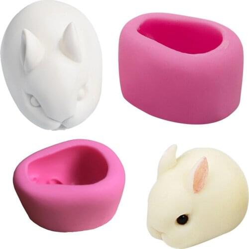 Household 3D Easter Rabbit Pig Silicone Candy Chocolate Cake Tools Fondant Decorating Cake Mold Kitchen Bakeware Supply Ice O8P9