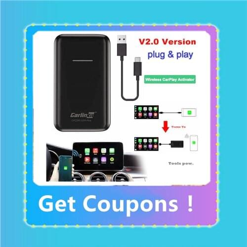 Carlinkit Wireless Carplay Adapter U2W Plus for Audi VW Mercedes BMW Multimedia Player Wireless Activator for Apple Ios Iphone