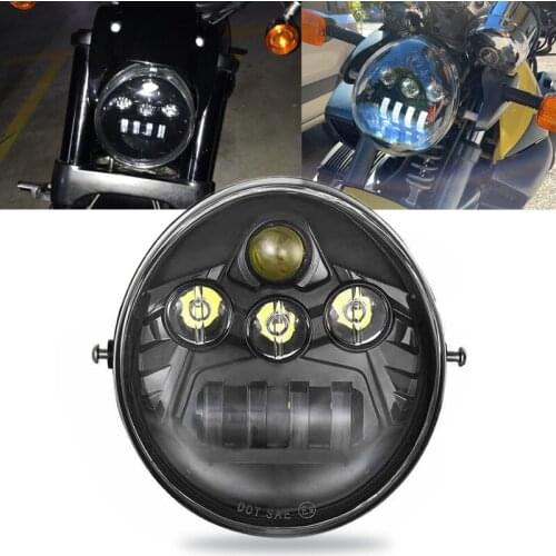 Black V-Rod Muscle Night Rod LED Motorcycle Headlight For V Rod VRSCF VRSC VRSCR 2002-2017