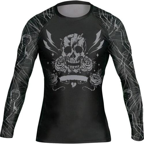 Mens Skull Roses Thunder 3D Printed Cool Lightweight Breathable Bike Shirt Training Rash Guards