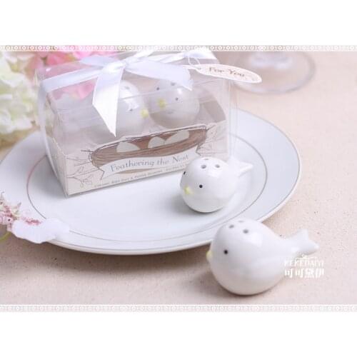 40 pcs=20pairs Feathering the Nest Love birds Salt and Pepper Shaker wedding bridal shower favors and gifts