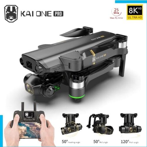 2021 New KAI ONE Pro Drone 8k HD Mechanical 3-Axis Gimbal Professional Anti-Shake Photography Brushless Foldable Quadcopter Toy