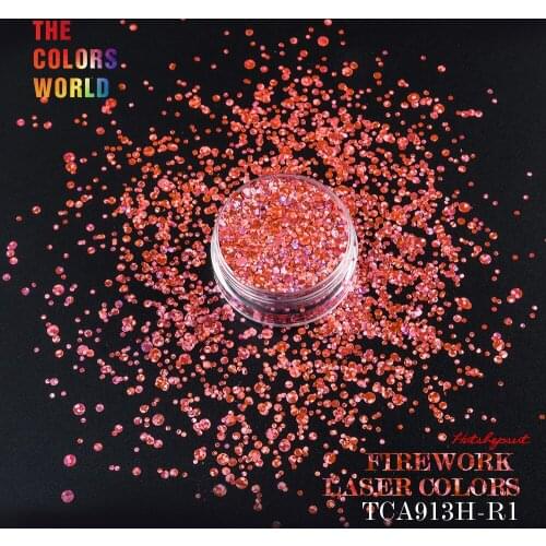 Fireworks holographic Plum Red 3D Colorful Round Shape 4 Kind Size Nail Glitter nail art decoration makeup facepaint polish nail