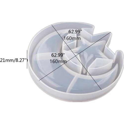 Moon Star Tray Resin Mold Crescent Moon Box Epoxy Silicone Casting Mold Tools