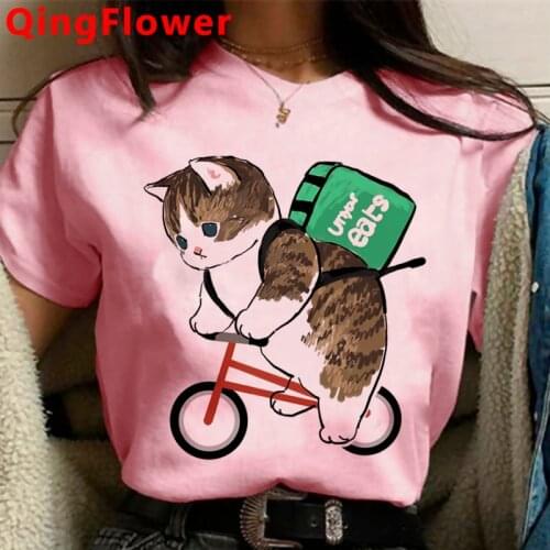 Cat Funny Cartoon Harajuku Pet Cute T-shirt Women Kawaii Anime Graphic T Shirt Cats Aesthetic Tshirt Casual 90s Top Tees Female