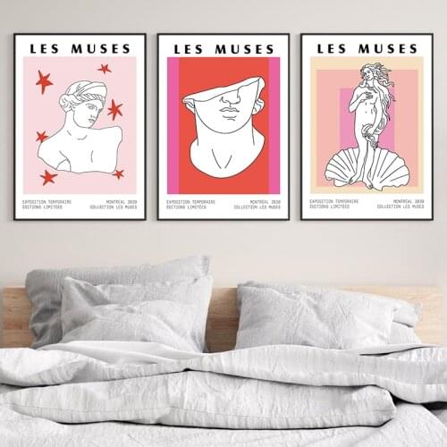 Greek Goddess Venus Statue Artwork Museum Posters and Prints Modern Mid Century Wall Art Pictures Canvas Painting Home Decor